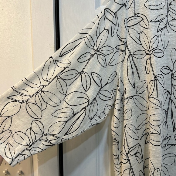 Cynthia Rowley Plus Size 100% Linen Popover Blouse 3X Tunic Casual Cottage - Picture 4 of 8